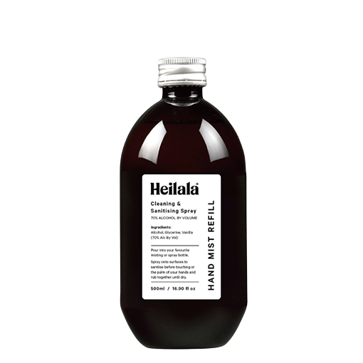 Heilala Cleaning & Sanitisiing Spray 500ml/16.90 fl oz Refill PET bottle