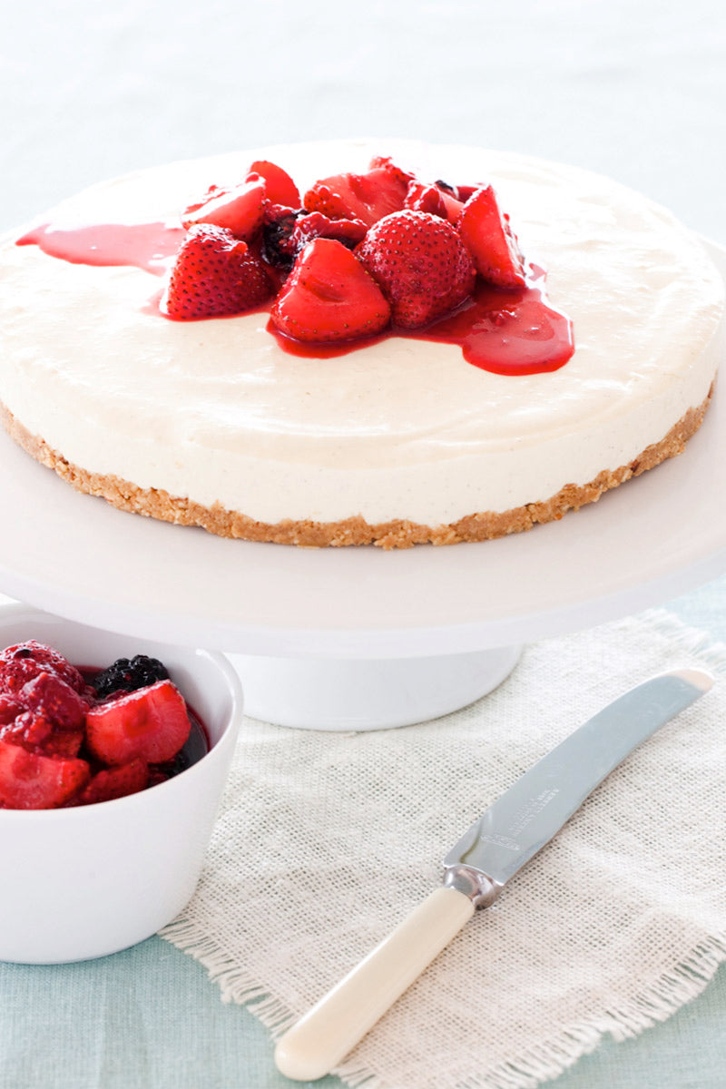 Cheesecake with Poached Berries