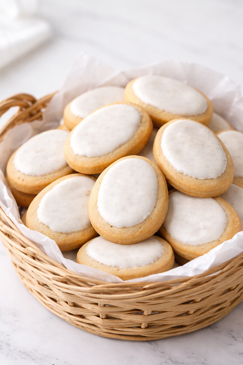Speckled Easter Egg Cookies