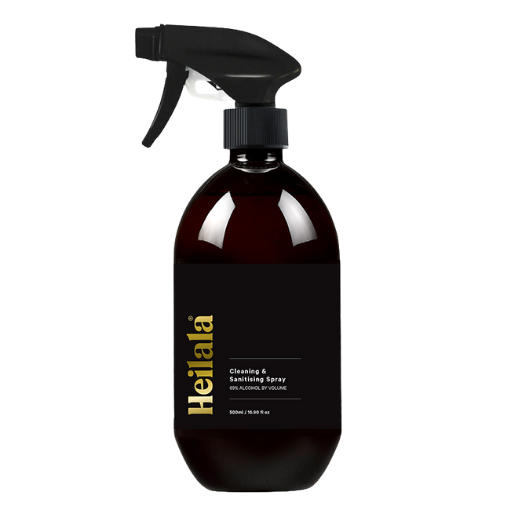 Heilala Cleaning & Sanitising Spray 500ml/16.90 fl oz PET plastic bottle with Plastic  Spray trigger